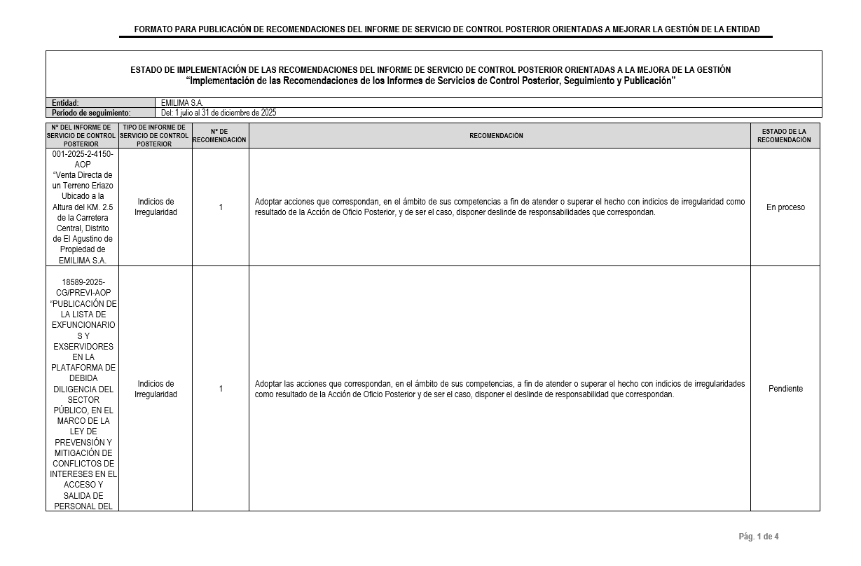 Periodo 2025 - Julio a Diciembre